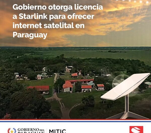 Paraguay otorga licencia a Starlink para proveer servicio de internet satelital