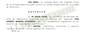 Yerno de Jarvis Chimenes Pavão intentó anular imputación