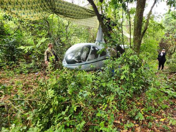 Incautan helicóptero narco en plena zona boscosa de Amambay