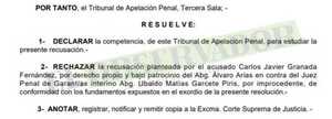 Cámara rechaza recusación de Carlos Granada y confirma al juez Matías Garcete  