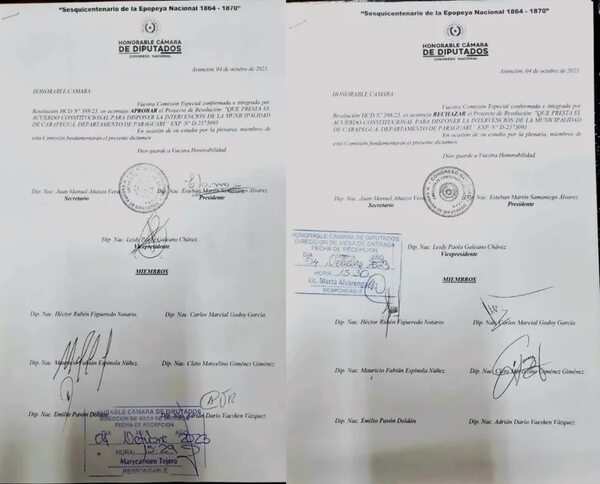 Comisión de Diputados recomienda en mayoría intervenir la Comuna de Carapeguá - Nacionales - ABC Color