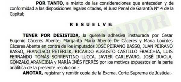 Querellantes desisten tras acuerdo con imputados en una causa Banco Alemán