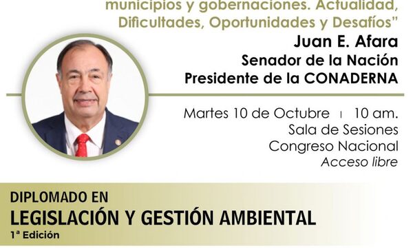 Afara brindará master class sobre Legislación y Gestión Ambiental