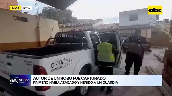 Video: Autor de un robo en Biggie fue capturado - ABC Noticias - ABC Color