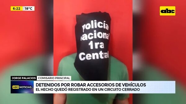 Video: Detenidos por robar accesorios de vehículos - ABC Noticias - ABC Color