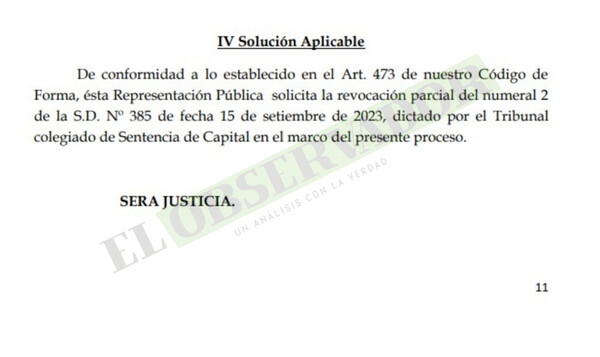 Fiscalía apela absolución de Cuevas y solicita nuevo juicio por declaración jurada falsa