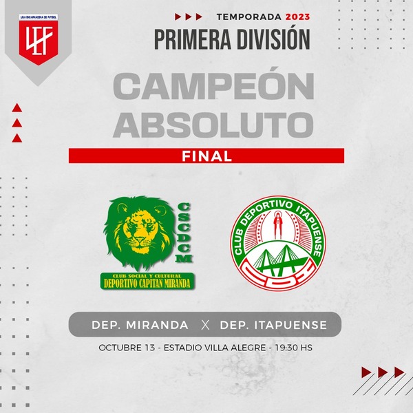 Gran final de la Copa Absoluta de la Liga Encarnacena de Fútbol 2023