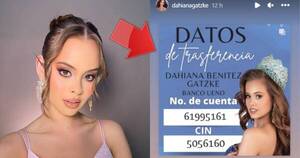 La Nación / ¡Otra vaquita! fans de Dahiana Gatzke piden ayuda monetaria para la miss