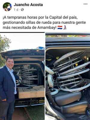 Juancho hace politiquería y se olvida del presupuesto para compra de sillas de ruedas