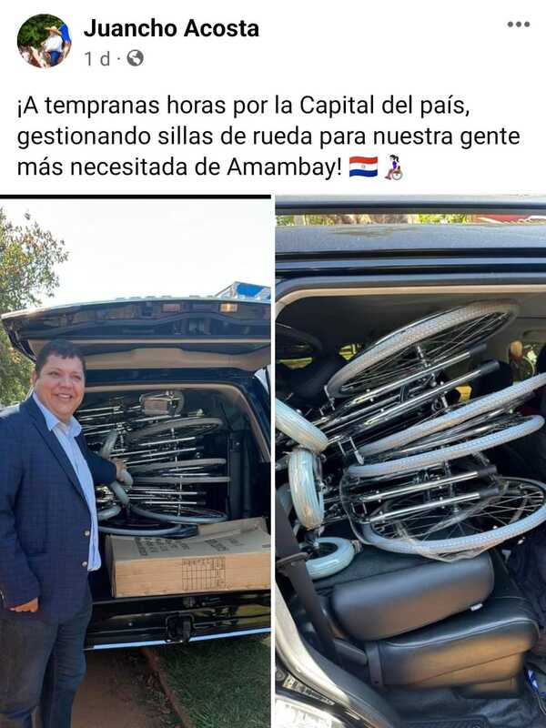 Juancho hace politiquería y se olvida del presupuesto para compra de sillas de ruedas