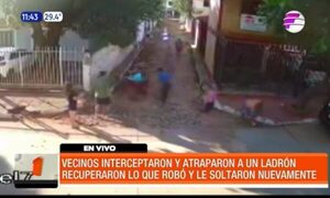 Vecinos interceptan y atrapan a un presunto delincuente | Telefuturo