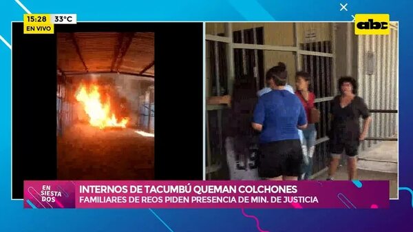 Video: internos de Tacumbú queman colchones - ABC TV - ABC Color