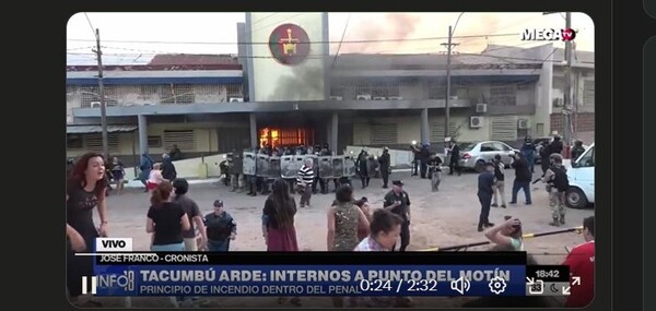 Motín, incendio, toma de rehenes y descontrol en Tacumbu - La Tribuna
