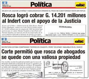 Juez “ocupante vip” estuvo salpicado en otro caso de despojo al Estado - Política - ABC Color