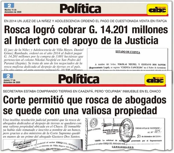 Juez “ocupante vip” estuvo salpicado en otro caso de despojo al Estado - Política - ABC Color