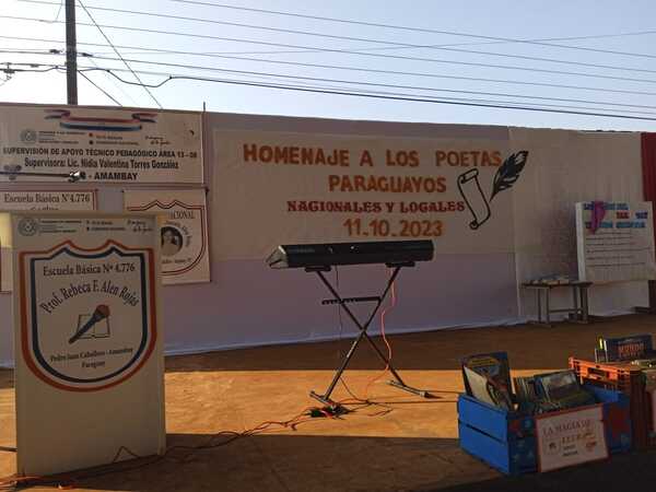 Festejan el Día del Poeta Paraguayo en la Escuela y Colegio Rebeca Alen - Radio Imperio 106.7 FM