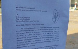 Internos de Tacumbú presentaron una nota reiterando pedido de hablar con Ministro