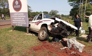 Sexagenario herido tras perder el control de su camioneta
