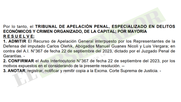 Pavo Real: Cámara confirma prisión preventiva para Carlos Oleñik