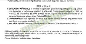 Cámara confirma que hija de Dany Durand debe comparecer en Paraguay
