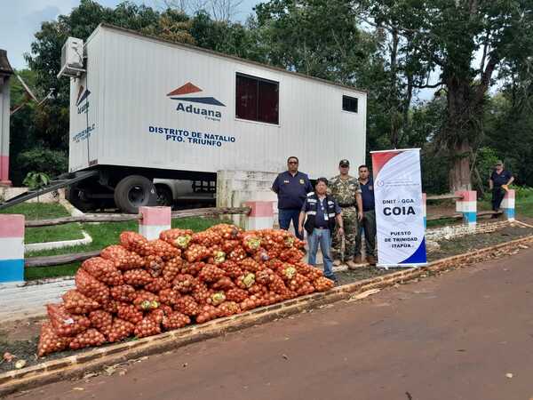 Decomisan más de una tonelada de cebollas en operativo aduanero en Puerto Triunfo