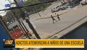 Adictos atemorizan a niños de una escuela en Asunción | Telefuturo