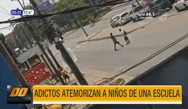 Adictos atemorizan a niños de una escuela en Asunción | Telefuturo