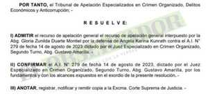 Confirman rechazo a incidente de prescripción para imputada en caso Pavo Real