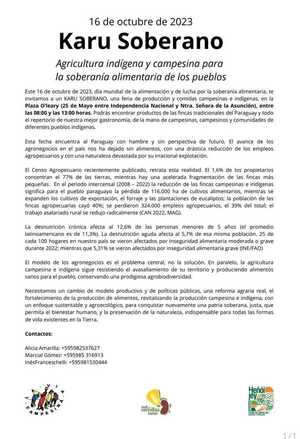 Feria de producción Karú Soberano lucha por la soberanía alimentaria - Portal Digital Cáritas Universidad Católica