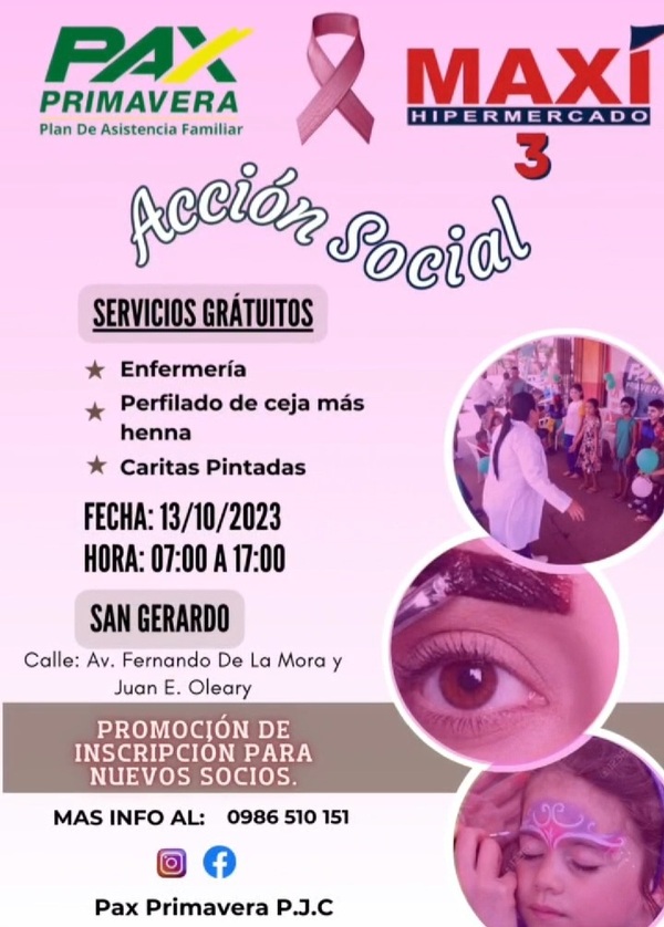 Jornada de acción social de Pax Primavera en Maxi Hipermercado del barrio San Gerardo - Radio Imperio 106.7 FM