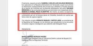 Fiscalía de Colombia aclara que Cartes no es investigado por caso del fiscal Pecci
