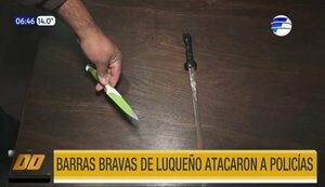 Barras bravas de Luqueño atacaron a policías | Telefuturo
