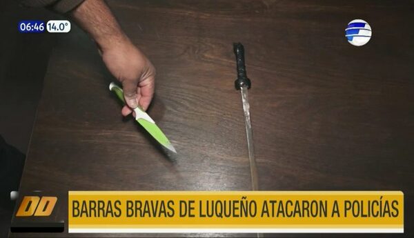 Barras bravas de Luqueño atacaron a policías | Telefuturo