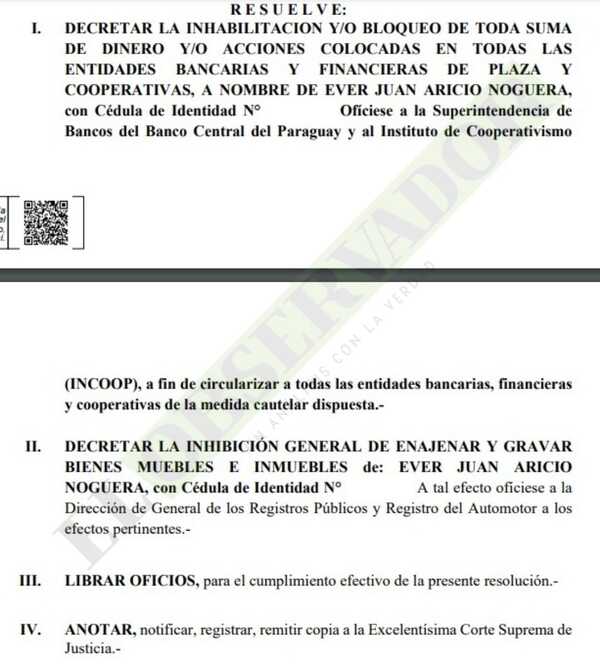 Juzgado pone cerco a dinero y bienes del exdiputado Ever Noguera