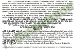 Con dos votos a favor y uno en contra, Tribunal de Cuentas suspende inmunidad de sindicalistas de EBY