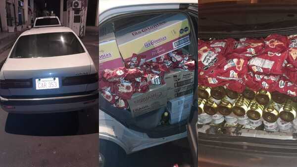 Retienen vehículo repleto de mercaderías sup. de contrabando