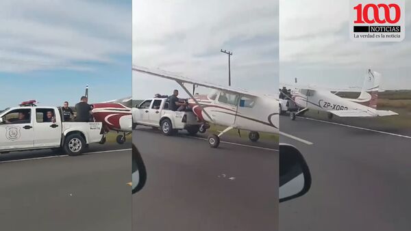 Ñeembucú: Avioneta se quedó sin combustible y patrullera la “remolcó” | 1000 Noticias
