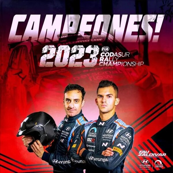 ¡Fau Zaldívar, campeón sudamericano de rally! - Rally - ABC Color