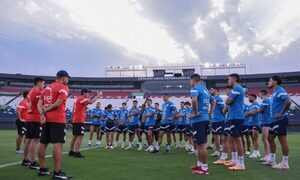La Albirró se prepara para el partido del martes en el Defensores