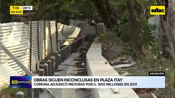 Video: obras siguen inconclusas en plaza Itay - ABC Noticias - ABC Color