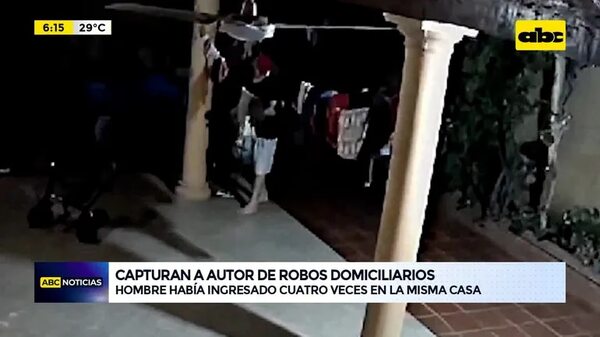 Video: capturan a autor de robos domiciliarios - ABC Noticias - ABC Color