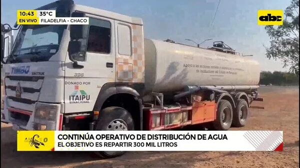 Video: continúa operativo de distribución de agua en el Chaco - ABC Noticias - ABC Color