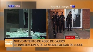 Nuevo intento de robo de cajero automático en Luque - Noticias Paraguay