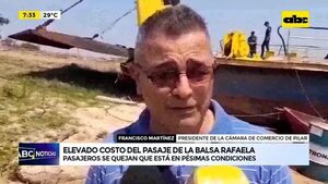 Video: elevado costo del pasaje de la Balsa Rafaela - ABC Noticias - ABC Color