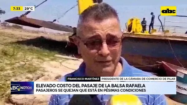 Video: elevado costo del pasaje de la Balsa Rafaela - ABC Noticias - ABC Color