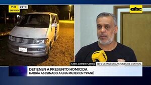 Detienen a presunto homicida: habría asesinado a una mujer en Ypané - ABC Noticias - ABC Color