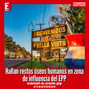 Encuentran restos óseos humanos en zona del EPP