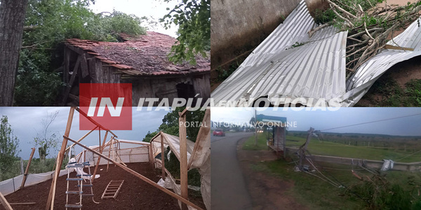 TEMPORAL CAUSÓ ESTRAGOS EN CARMEN DEL PARANÁ - Itapúa Noticias