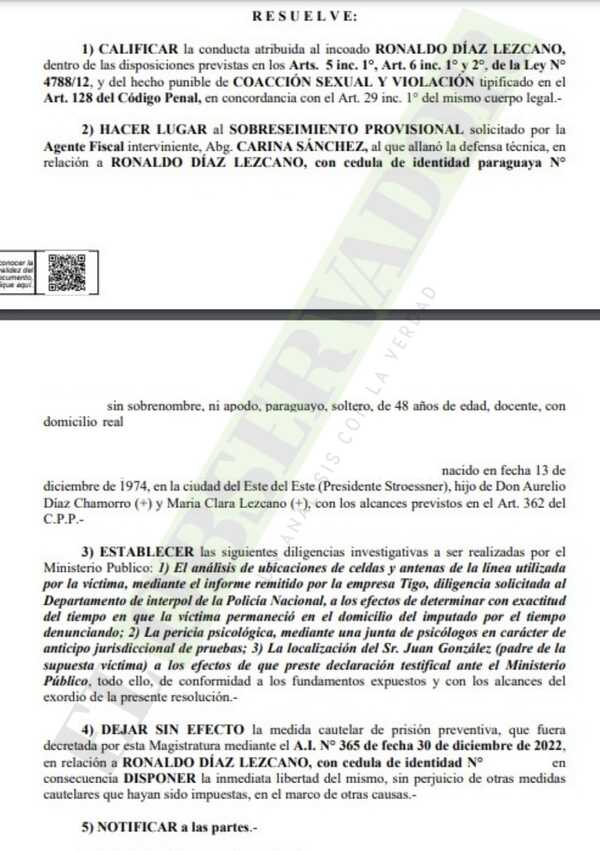 Fiscal de Trata pidió sobreseimiento provisional para docente imputado por violar y prostituir a menor