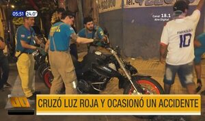 Cruzó luz roja y ocasionó un accidente en Asunción | Telefuturo